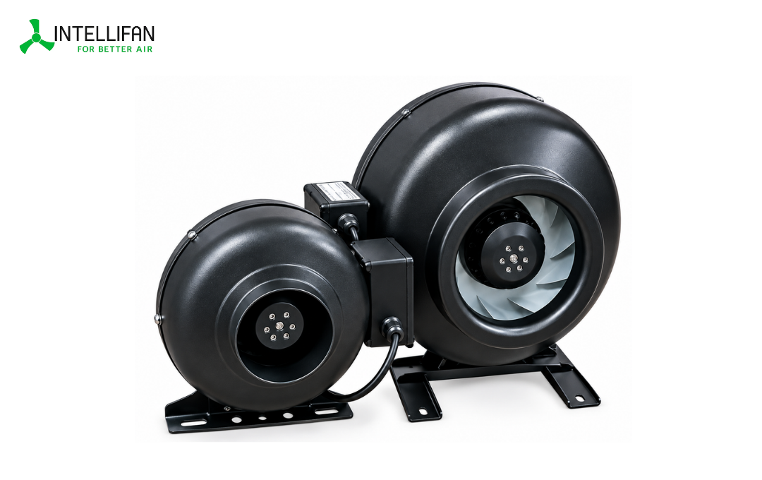 4 Inch Centrifugal Inline Fan Model IN MC 100 by INTELLIFAN