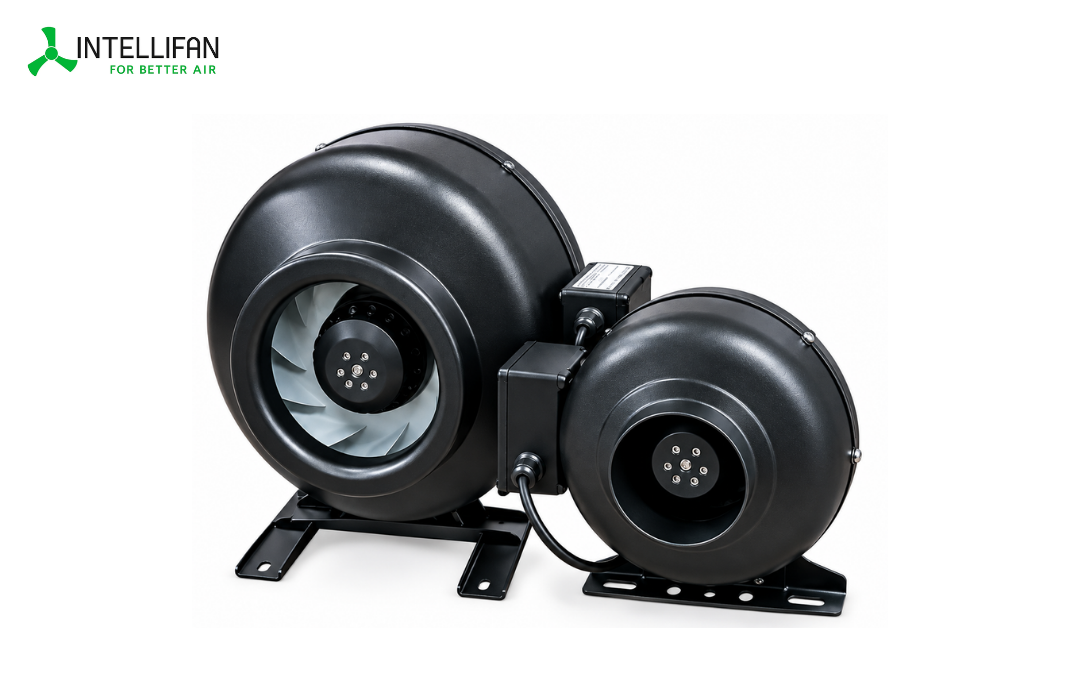 10 Inch Centrifugal Inline Fan Model IN MC 250 by INTELLIFAN